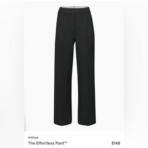 Aritzia Wilfred Effortless Pants in Black - Size 12